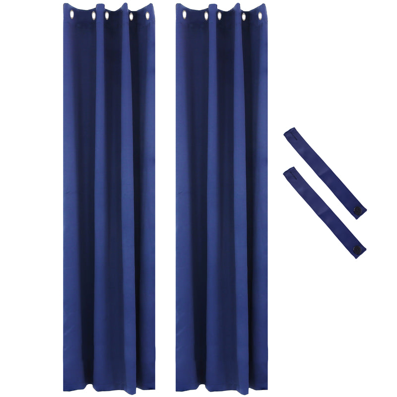 Sunnydaze Indoor/Outdoor Blackout Curtain Panels with Grommet Top - 52 x 95 in.