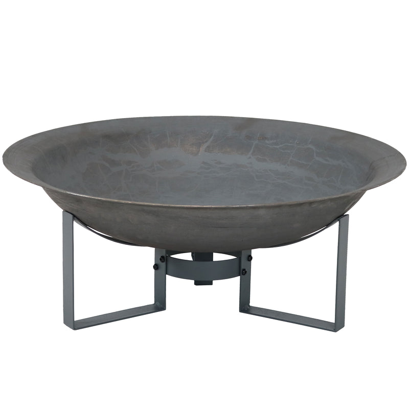 Sunnydaze Modern Cast Iron Fire Pit Bowl with Stand - 23" Diameter