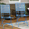 Sunnydaze Cafe Couleur Folding Chestnut Wooden Folding Bistro Chair - Blue