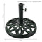 Sunnydaze Round Cast Iron Outdoor Patio Umbrella Base Stand - 17"