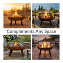 Sunnydaze Cast Iron Heavy Duty Fire Pit for Outside