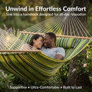 Sunnydaze 2-Person Quilted Fabric Double Hammock with Pillow