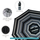 Sunnydaze Solar LED Lighted 9' Aluminum Umbrella with Tilt & Crank