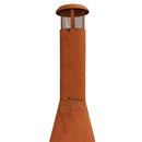 Sunnydaze 70" H Steel Outdoor Chiminea Fire Pit with Built-In Log Holder