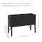 Sunnydaze 3-Section Wicker Raised Planter Box - Black