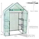 Sunnydaze Deluxe Walk-In Greenhouse with 4 Shelves for Outdoors - Green