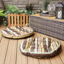 set of 2 striped floor pillow