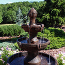 Sunnydaze Flower Blossom Outdoor Electric 3-Tier Water Fountain - 43" H