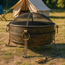 Sunnydaze Cauldron Outdoor Fire Pit with Spark Screen