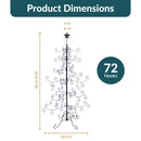 Sunnydaze Noelle Metal Christmas Tree Ornament Display - 60" H