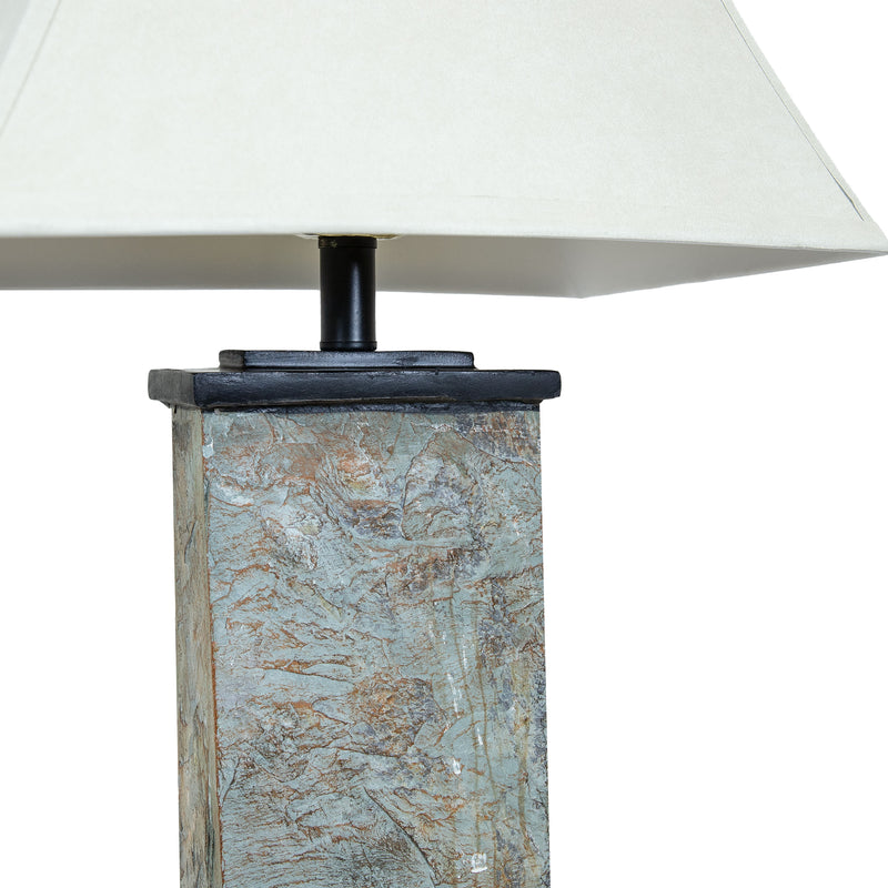 Sunnydaze Timeless Abode Slate 3-Piece Floor and Table Lamp Set