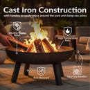 Sunnydaze Cast Iron Heavy Duty Fire Pit for Outside