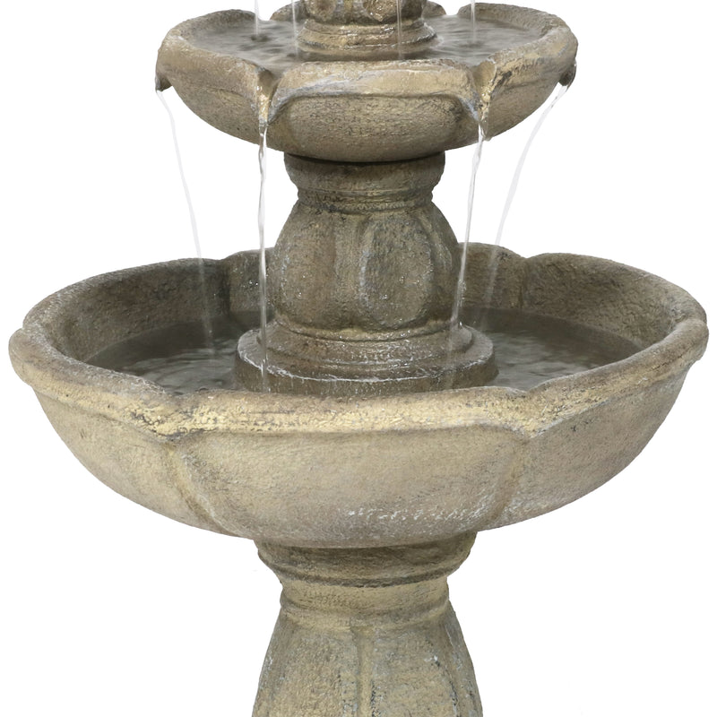 Sunnydaze Birds' Delight Outdoor Water Fountain with Pump - 35" H