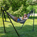 Sunnydaze Handwoven XXL Thick Cord Mayan Hammock with 15-Foot Stand