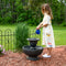 Sunnydaze Streaming Falls 2-Tier Outdoor Water Fountain - 25-Inch - Brown