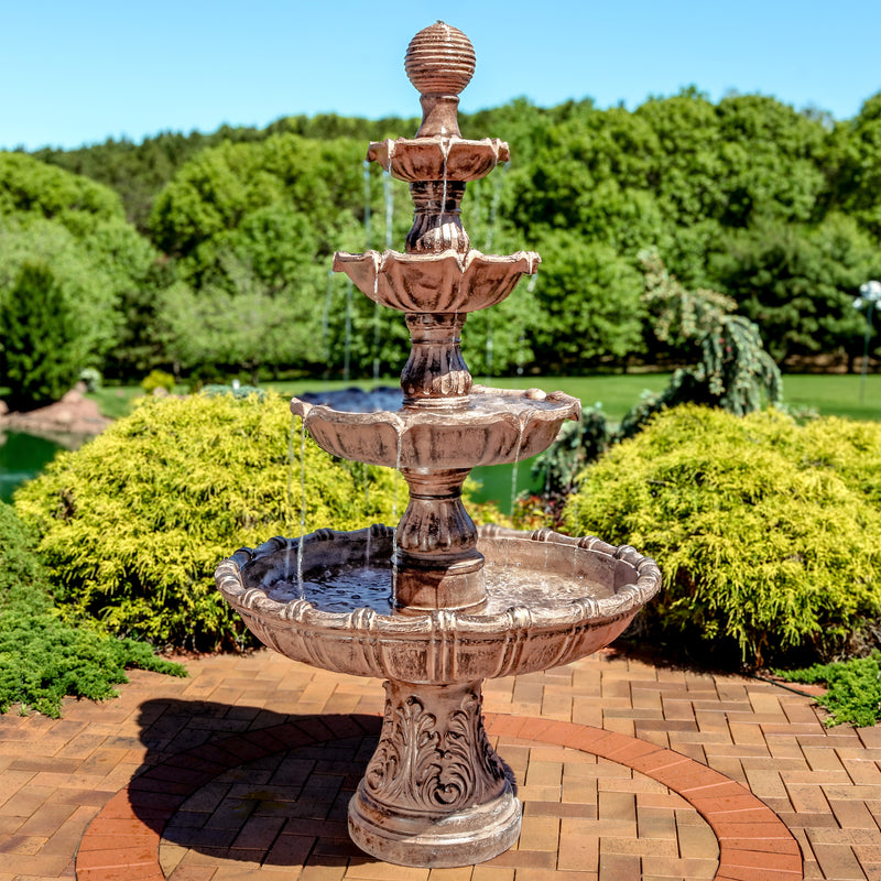 Sunnydaze Large Tiered Ball Outdoor Fountain - 80