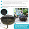 Sunnydaze Large Outdoor Cauldron Fire Pit with Spark Screen