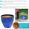Sunnydaze Resort Glazed Ceramic Planter - 13"