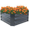 Sunnydaze Galvanized Steel Raised Garden Bed - Square - 24"