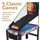 Sunnydaze 2-Player 5-in-1 Multi-Game Table - 45"