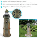 Sunnydaze Brick Solar LED Lighthouse