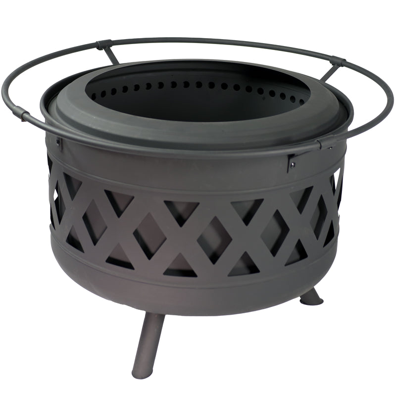 Sunnydaze Crossweave Outdoor Smokeless Fire Pit - 30"