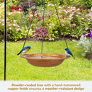 Sunnydaze Copper Bird Bath or Bird Feeder - 12" Diameter