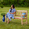 Sunnydaze 3-Person Teak Patio Bench for Outside