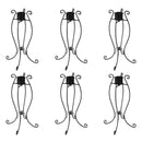 Sunnydaze Graceful Curved Metal Gazing Ball Stand - Black