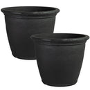 Sunnydaze Anjelica Polyresin Large Round Outdoor Planter