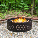 Sunnydaze 36" Crossweave Heavy-Duty Metal Campfire Ring - Bronze