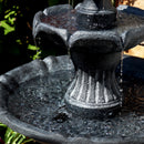 Sunnydaze 45" 2-Tier Arcade Solar Outdoor Water Fountain with LED