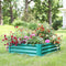 green rectangle raised garden bed