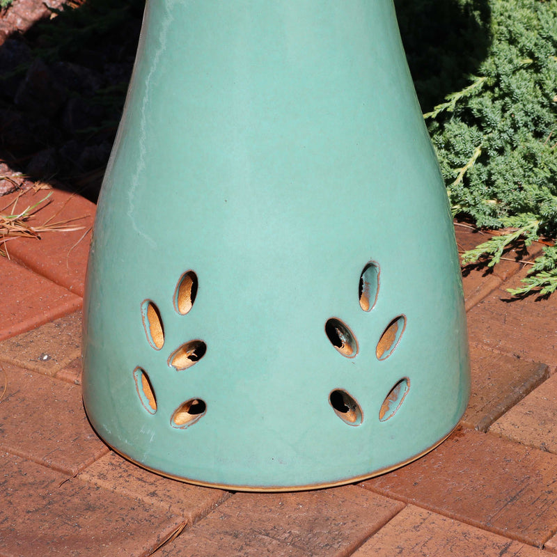 Sunnydaze Glazed Ceramic Classic Outdoor Bird Bath