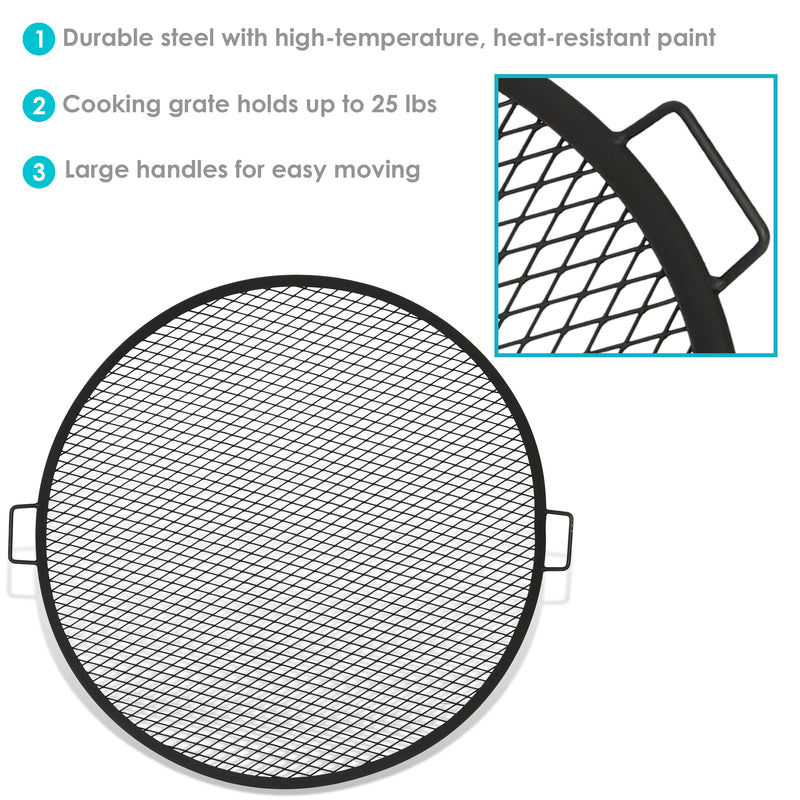 Sunnydaze X-Marks Round Fire Pit Cooking Grate