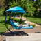 Sunnydaze Floating Chaise Lounge Chair with Umbrella