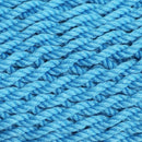 Sky blue colored woven rope of rope hammock chair. 