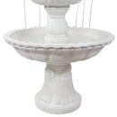 Sunnydaze Welcome 3-Tier Outdoor Water Fountain for Garden - 57"