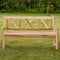 Sunnydaze 2-Person Teak Patio Bench for Outside
