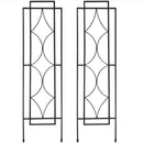 Sunnydaze Chic Diamonds Metal Garden Trellis for Climbing Plants - 48-Inch - Set of 2