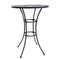 Sunnydaze Elegant Round Black Wrought Iron Bar Table - 30" Diameter