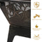 Sunnydaze 32" Northern Galaxy Square Outdoor Fire Pit with Cooking Grate & Spark Screen