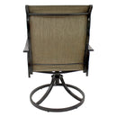 Sunnydaze High Back Swivel Patio Dining Chairs - Brown - Set of 2