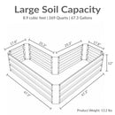Sunnydaze Galvanized Steel Raised Garden Bed