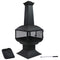 Sunnydaze Outdoor Wood-Burning Black Steel Chiminea - 57"