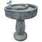 Sunnydaze Traditional Resin Bird Bath with Feeder Compartment - 27"