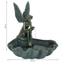 Sunnydaze Fairy Shell Outdoor Water Fountain - 30" H