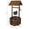 Sunnydaze Wood Wishing Well Outdoor Garden Planter - 45" H