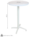 Sunnydaze Indoor/Outdoor All-Weather Round Foldable Bar Table - White