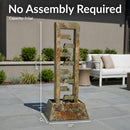 Sunnydaze Stacked Freestanding Slate Floor Fountain - 49" H